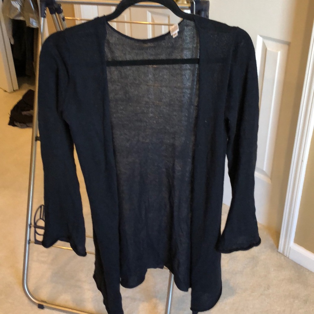 Navy draped cardigan